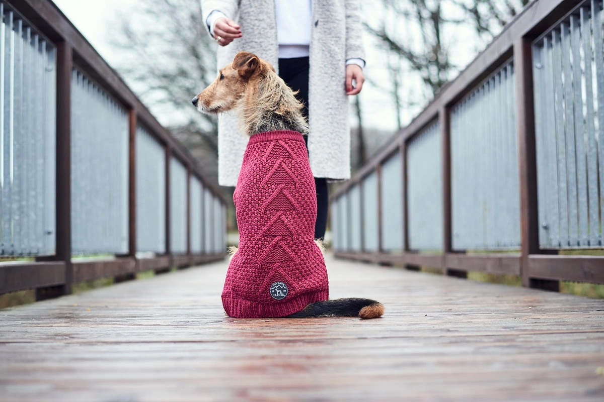 Hunter Malmø pullover strik bordeaux str. 45